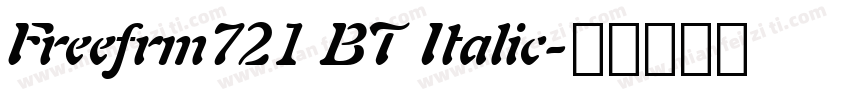 Freefrm721 BT Italic字体转换
